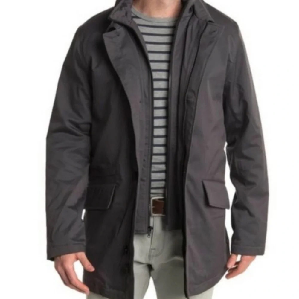 J. Crew Men’s Fulton Insulated Polartec Jacket in grey  Size Large NWT